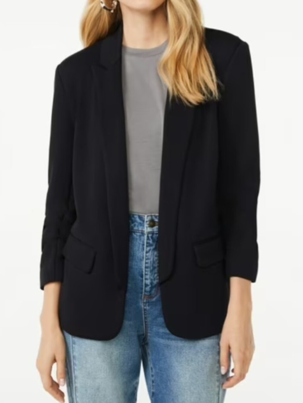 New Women's Black Tailored Blazer Jacket
